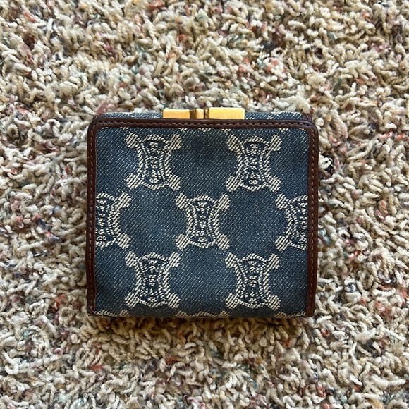 Celine Macadam Denim Kisslock Wallet - Picture 3 of 9